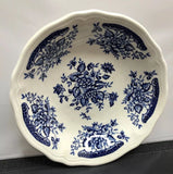 Ironstone Blue Carnation 6.5 Inch Soup Bowls Set Of 8 Made In Japan Carnation