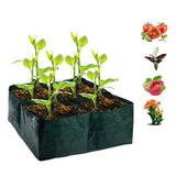 4 Divided Grids Garden Grow Pot Raised Garden Planter Fabric Bed Durable Square Garden Plants