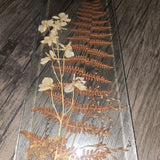 Pressed Fern And Flowers In Stain Glass Dried Flower