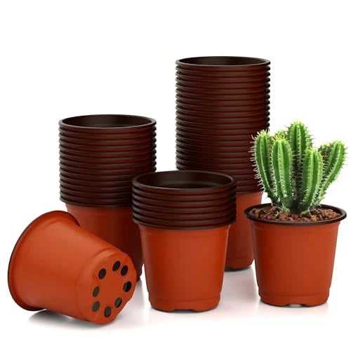 Nursery Pots, Planting Pots, 4 Inch Pots, 40pcs Seedling Pots, Plastic 40Pack Garden Plants