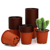 Nursery Pots, Planting Pots, 4 Inch Pots, 40pcs Seedling Pots, Plastic 40Pack Garden Plants