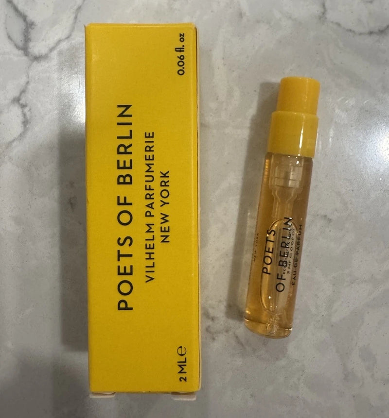 Vilhelm Parfumerie POETS OF BERLIN Eau de Parfum Sample Spray .06oz 2ml New EDP