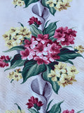 Hydrangeas & Cala Lily Hollywood Regency Shabby Chic Barkcloth Vintage Fabric Hydrangea