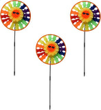 3-Pack Sunflower Wind Spinners Ð Colorful Outdoor Pinwheels for Garden Decor Sunflower