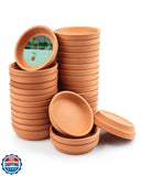 vensovo 2 Inch Terracotta Plant Saucer Pots Tray - 32 pcs Mini Planter Saucer Garden Plants