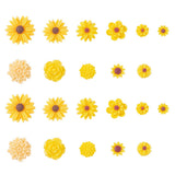 33x Yellow Daisy Flower Charms Sunflower Cabochons for DIY Hair Clip Phone Case Sunflower