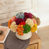 Artificial Hydrangea Floral Bouquet Soft Rubber Fake Plants for Weddings Hydrangea