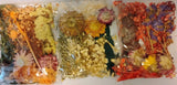 Pressed Dried Flowers Dry Resin Crafts Red Orange Yellow Scrapbooking Wedding Dried Flower