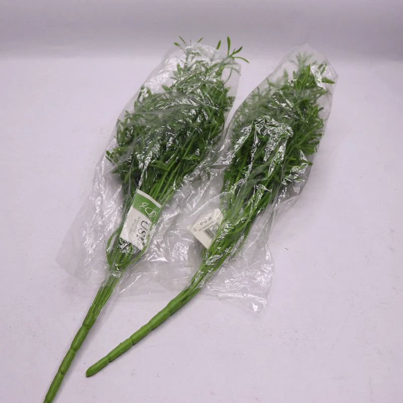 (2-Pk)  Artificial Asparagus Leaf Stem Plant Greenery Foliage Bush 18" Green Plant