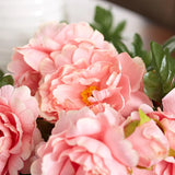 21" Pink Artificial Peony Decorative Floral Bush Peony