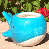Ceramic Blue Whale Succulent Planter Plant Pot Beach Garden Decor Garden Plants