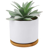 Succulent Plants Artificial - Faux Agave Succulent Plant in Ceramic Pots with... Green Plant