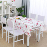 Vinyl Sunflower Print Water  Rectangle Tablecloth Pink Print 54"x71" Sunflower