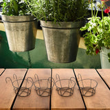 4pcs Hanging Flower Stand with Fence Hook for Garden and Balcony Decor Garden Plants