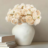 Ranunculus Artificial Flowers Champagne 18 Pcs Faux Ranunculu Flowers Real To... Ranunculus