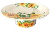 Royal Norfolk Sunflower Ceramic Pedestal Cake Plate Sunflower