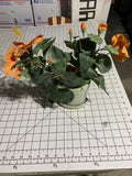 Decorative Plant Plastic Fake Faux Orange Green Pot B225 Green Plant
