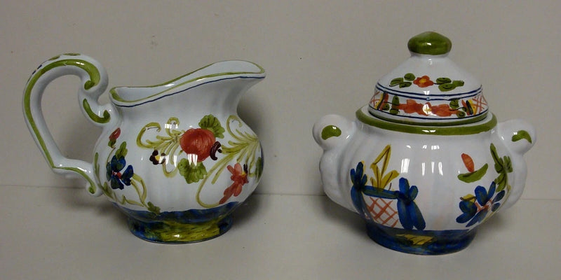 Sigma Italy CARNATION Creamer & Open Sugar Bowl Set BEST Carnation