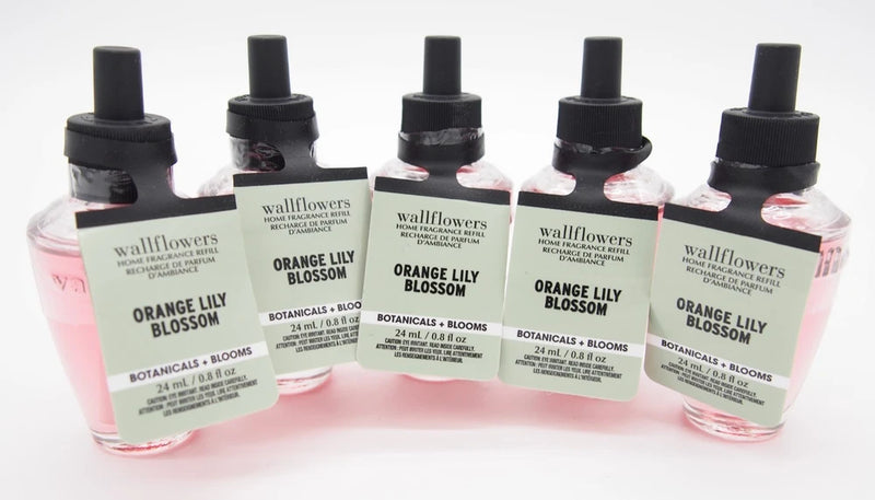 (10) Bath & Body Works ORANGE LILY BLOSSOM Wallflower Refill Bulb 0.8oz Lot New Lily