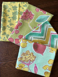 MODA Spring House By Stephanie Ryan -4 Half Yard  Bundle Fabric Lime Floral VTG Flowering Plants