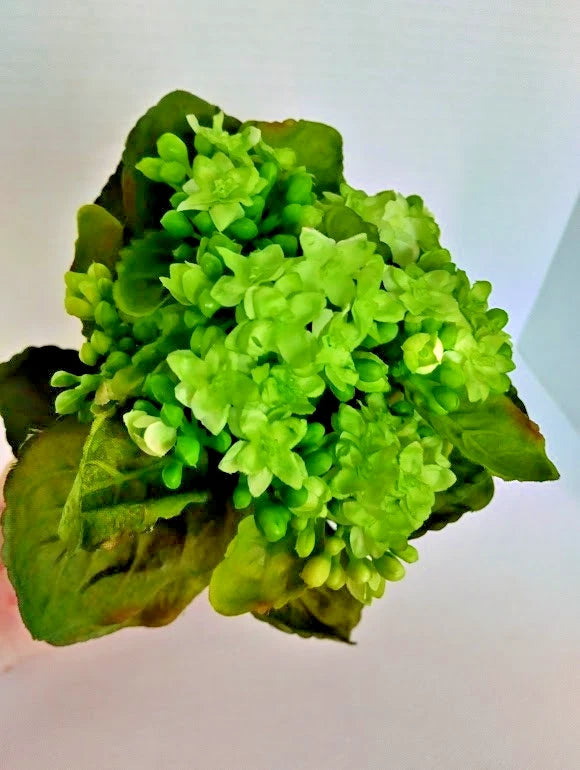 Artificial Kalanchoe Bush. Silk Flower Floral Arrangements GREEN Green Plant