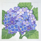 Handpainted needlepoint canvas Lee Needle Arts Hydrangea Blossom Flower Hydrangea