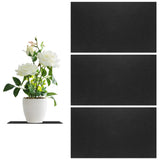 3-Pack Cork Plant Coasters, 13 Inch Square Cork Plant Mats for Garden [Black] Garden Plants