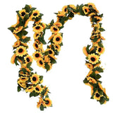 Faux Silk Sunflower Garland 2 Pack Artificial Hanging Vine Floral Home Decor NEW Sunflower