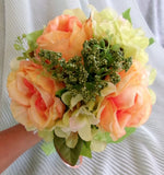 Wedding Bouquet Artificial Bride Bride's Maid Throw Away Light Green Small Hydrangea