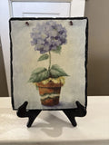 Evergreen Annie LaPoint Hydrangea Slate Plaque Artist Palette Garden Wall Decor Hydrangea