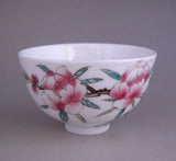 Beautiful Chinese Old Famille Rose Peony flower Porcelain Teacup cup Mark Peony