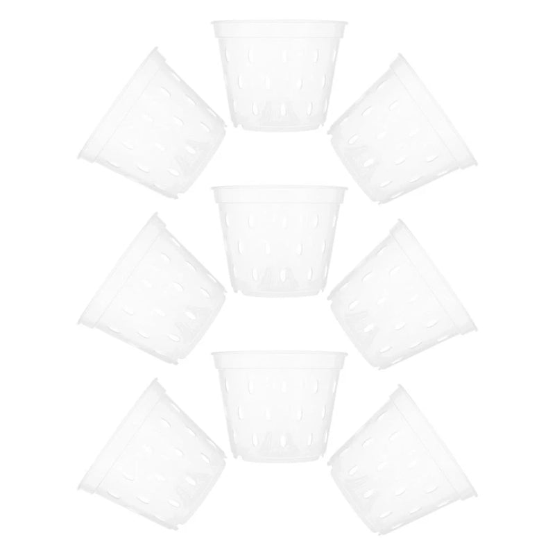9 Pcs Orchid Pots with Holes Transparent Lazy Flower Garden Planter Garden Plants