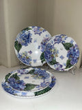 The Farmhouse Rachel Ashwell Hydrangea Melamine  8 Piece Plates Set NWT Hydrangea