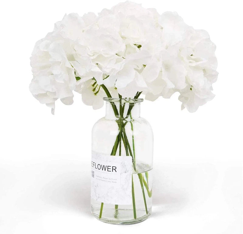 10PCS Artificial White Hydrangea Flowers Silk Real Touch Bouquet Wedding Decor Hydrangea