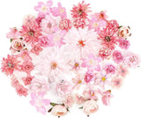 48 PCS Fake Flowers Heads - Artificial Flower Bulk Silk Faux Pink Hydrangea