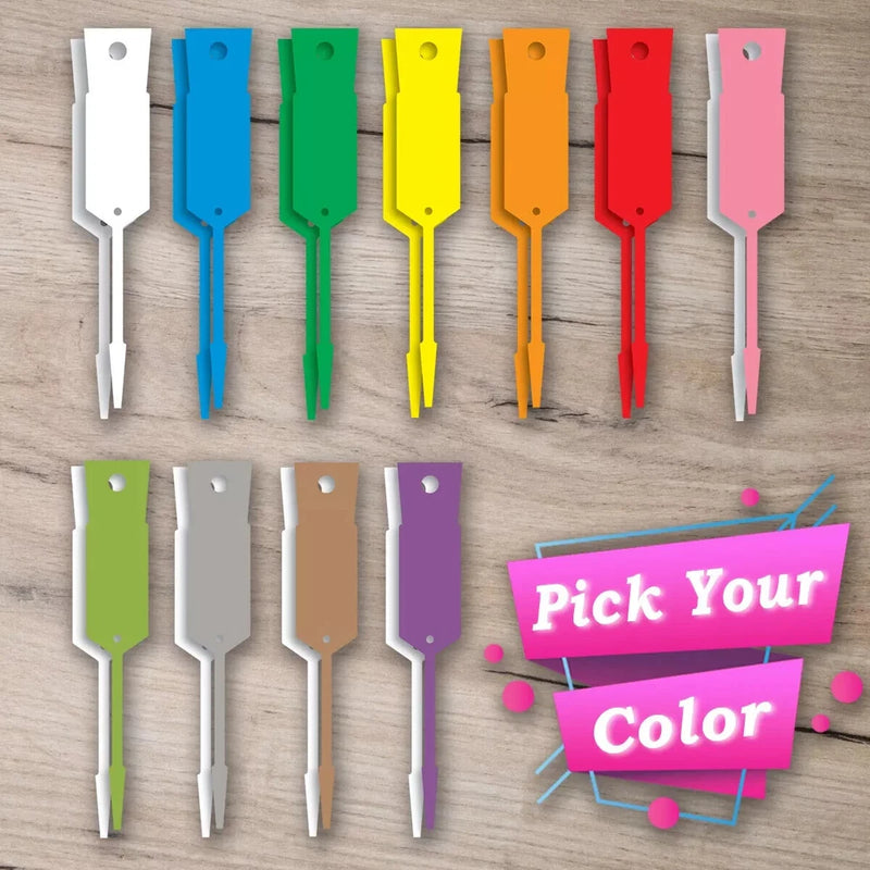 Self-locking plastic arrow key tags, assorted colors in a pack, 1000 count