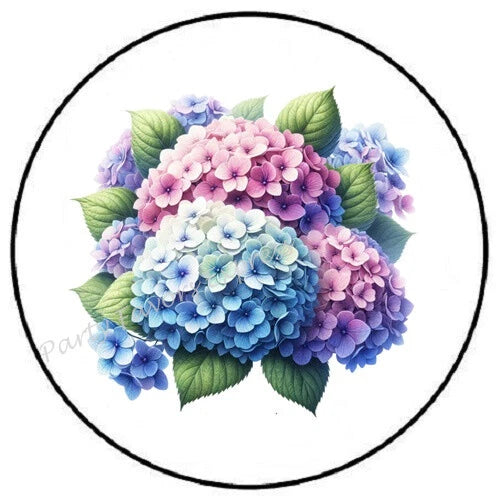 HYDRANGEA FLOWERS ENVELOPE SEALS LABELS STICKERS PARTY FAVORS Hydrangea