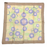 Item Rare Hermes Carre 42 45 Scarf Silk Muslin Tourne Sols Sunflower Flower Beig Sunflower