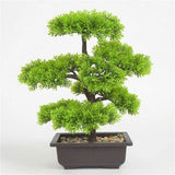 33cm Artificial Plants Pine Bonsai Tree Potted Ornament Home Decoration Green Plant