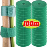 100/2M Green Plant Nylon Cable Ties Self Adhesive Fastener Cable Tie Supplies Green Plant