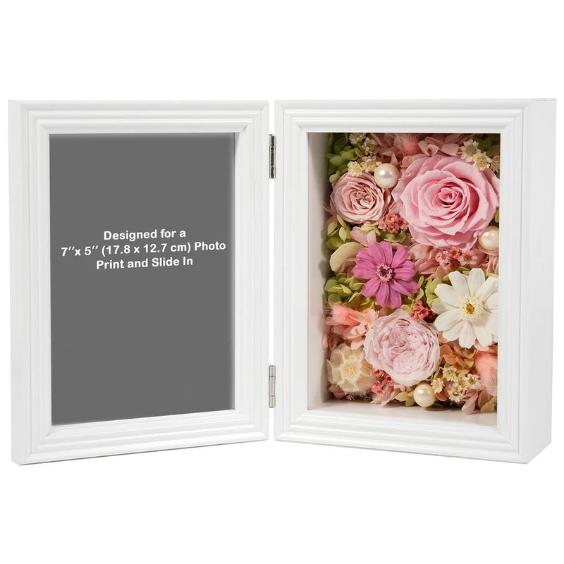 Preserved Flowers with 5x7 Picture Frame, Real Eternal Roses Photo Frame, Pre... Hydrangea