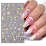 5D Nail Art Stickers Flowers Floral Water Decals Daisy Daisies Decoration (K236) Daisies