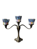 Vintage Tiffany Style PartyLite Hydrangea Candelabra Candle Holder Fairycore Hydrangea