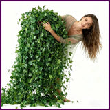 24 PCS Total 19m/755inch Ivy Garland for Home Living Room Wall Decoration Green Plant