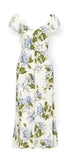 Reformation Breanna Riviera Hydrangea Floral Print Dress - Size 12 Hydrangea