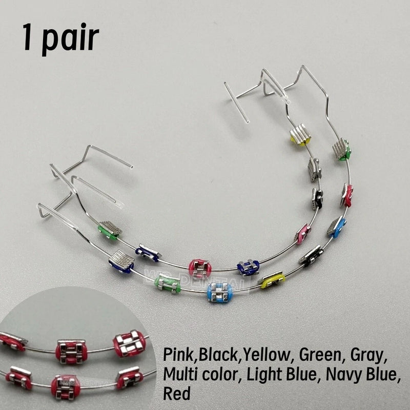 Temporary Tooth Decoration Fake Braces Decorations Brackets Ortho Ligature Ties Roses