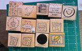 Flowers Variety Angel Craft Wood Mounted Rubber Stamp Set Of 13 Sunflower