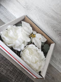 Floral Accents White Poinsetta Peony DIY Decor Wreaths 36 Pcs - Ashland Sealed Peony