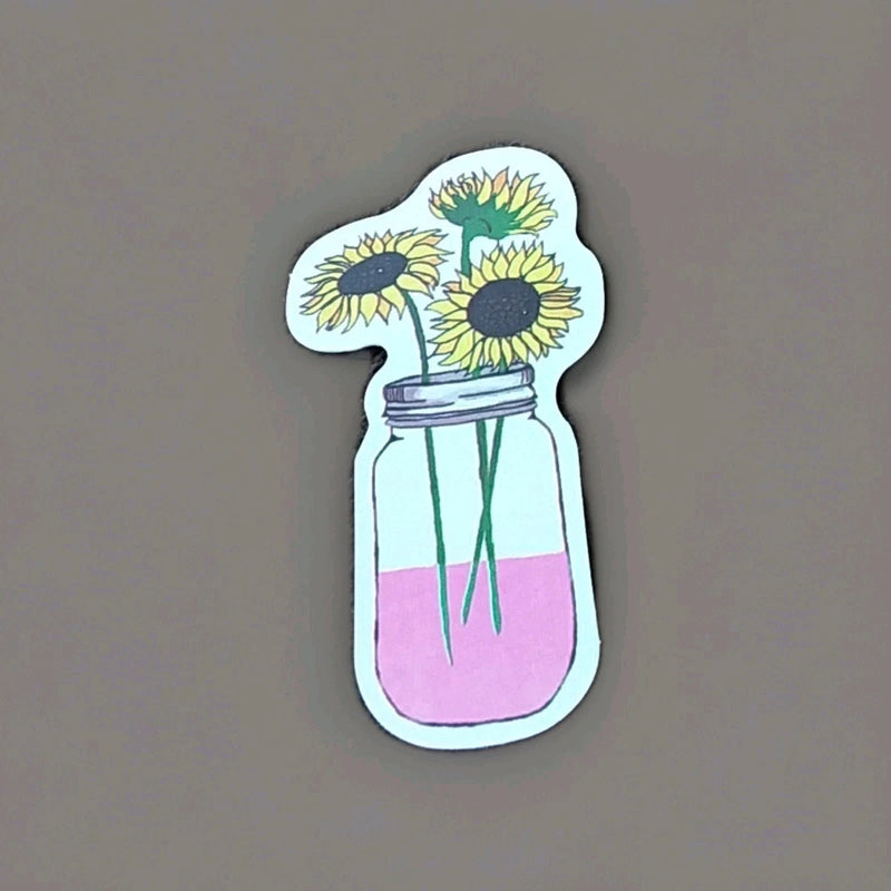 Sunflowers In A Jar Sticker Sunflower