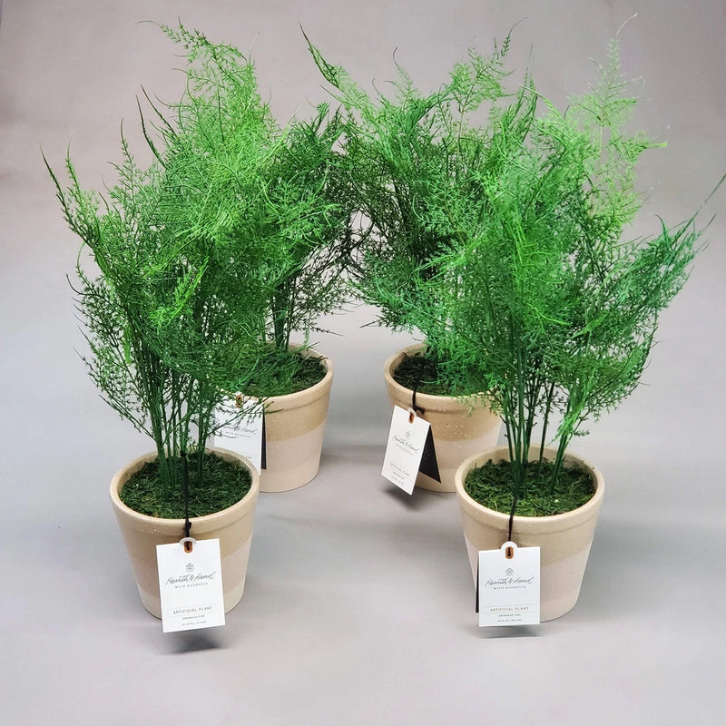 Hearth & Hand with Magnolia 4PK of 8.5"X22" Faux Fern Potted Plants 324-00-0705 Green Plant